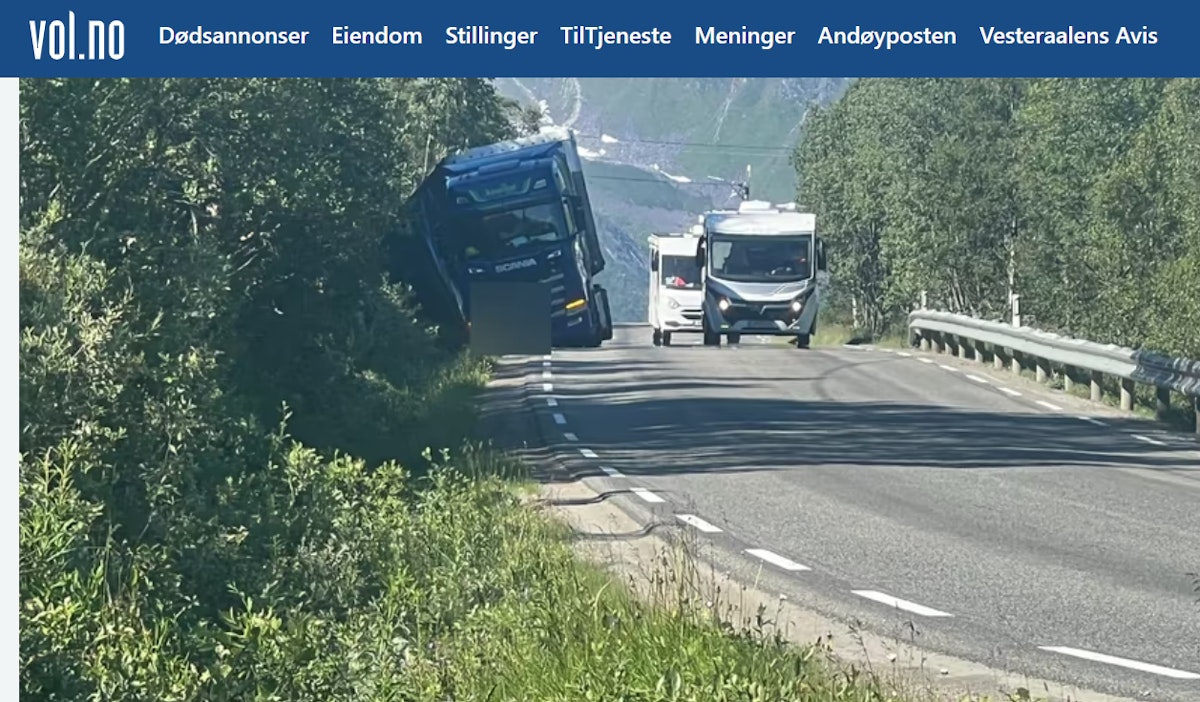 Anleggstrafikken ødelegger gammelveien, mens de bygger ny