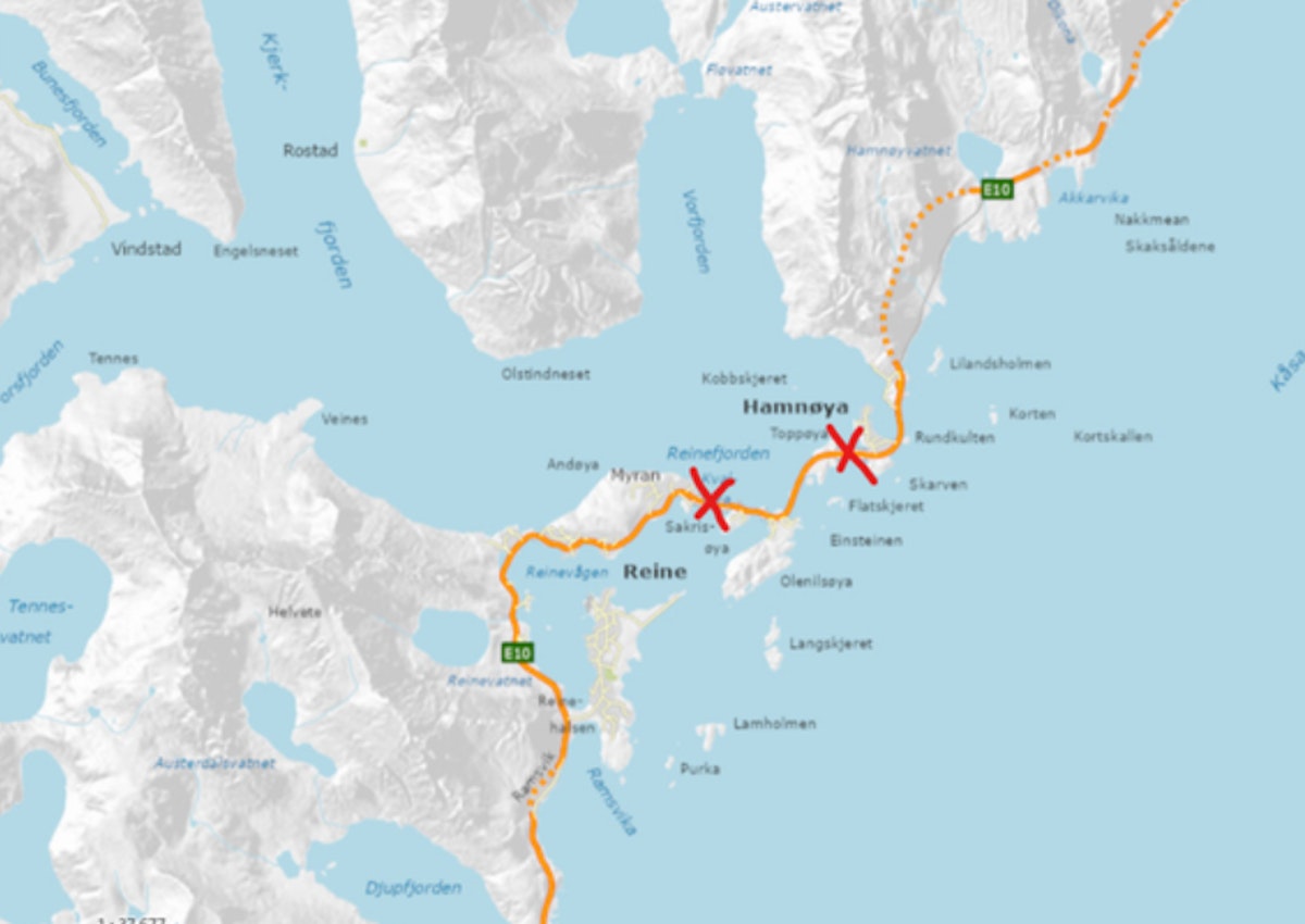 Bruer på Reine blir nattestengt