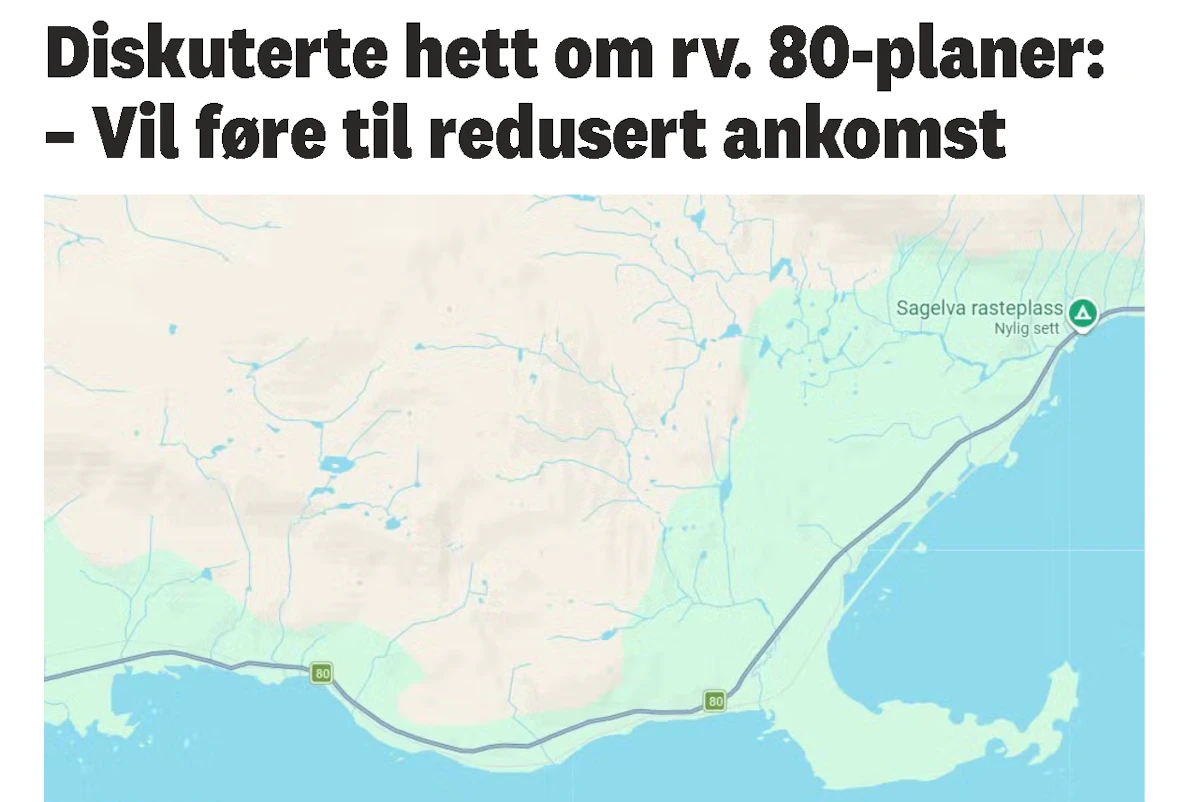 Folkemøte i Bodø vedr. utbygging av RV80