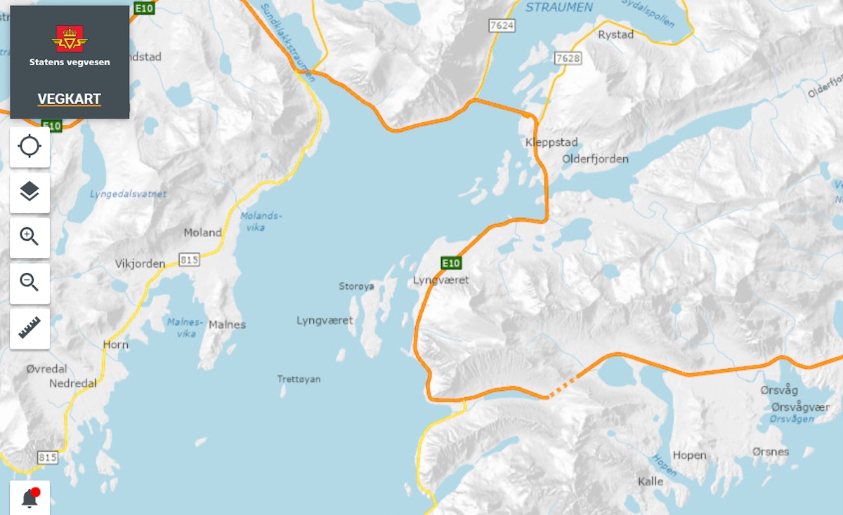 Imponerende oppryddingsarbeid på E10 -