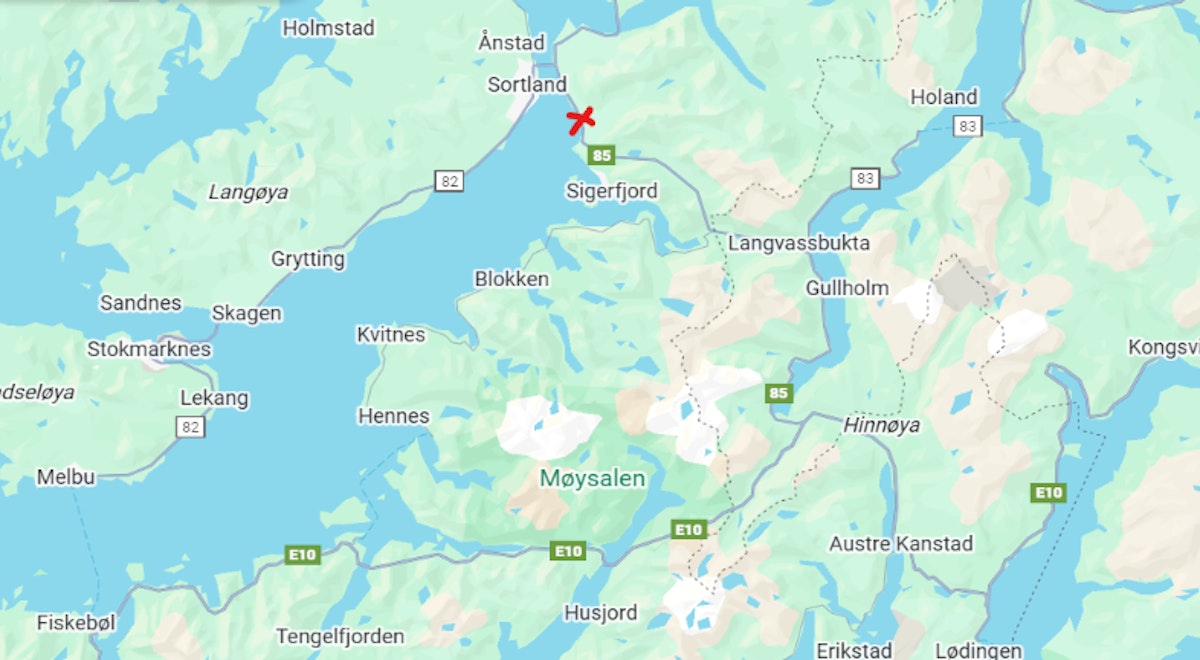 NB!!!!Stenging av veien ved Sortland!!