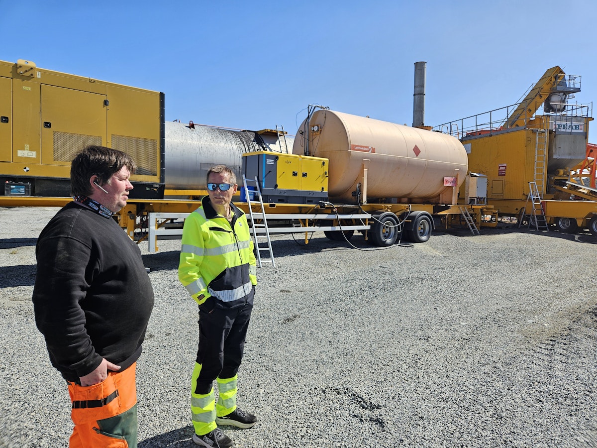 NLF besøkte asfaltverket til Peab på Veines i Porsanger 